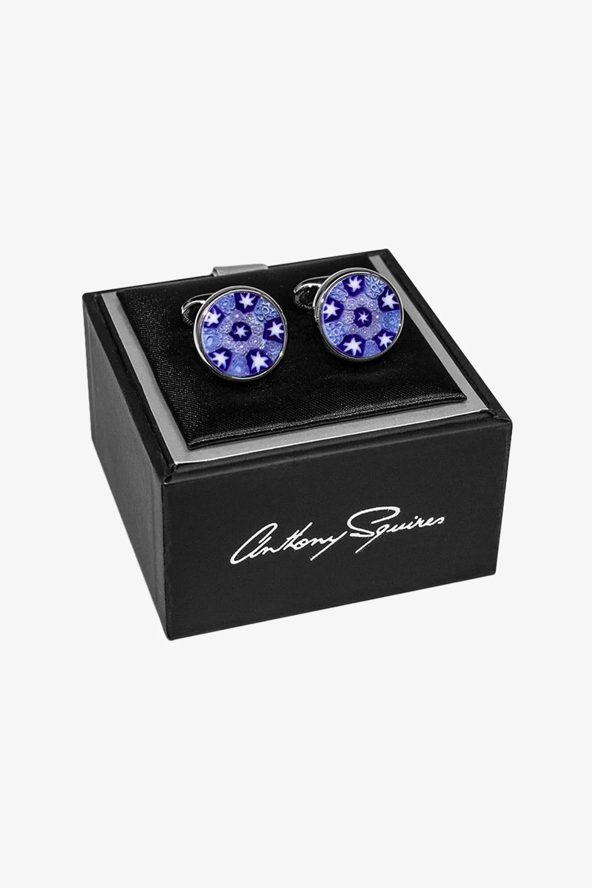 Cufflinks - Blue Murano Glass - Image 3