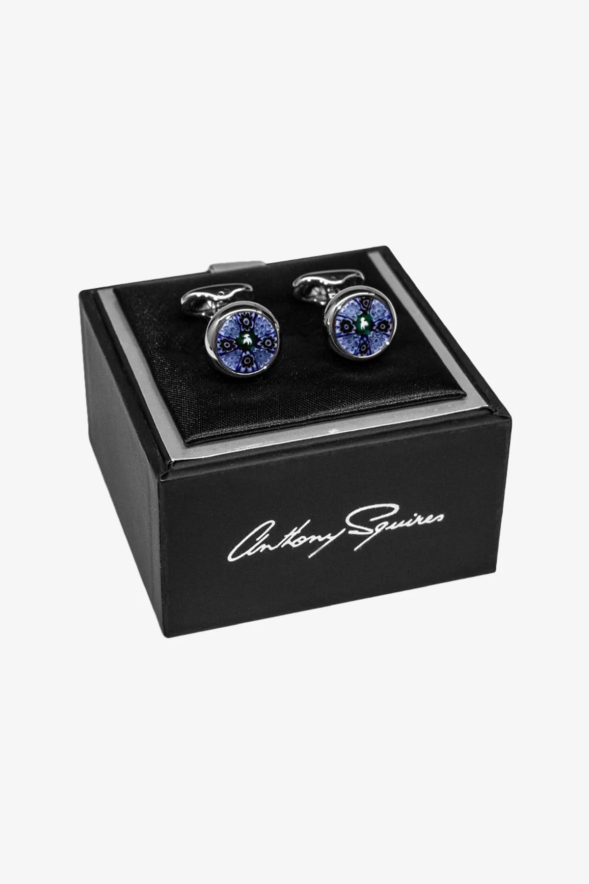 Cufflinks - Cobalt & Navy Murano Glass - Image 3