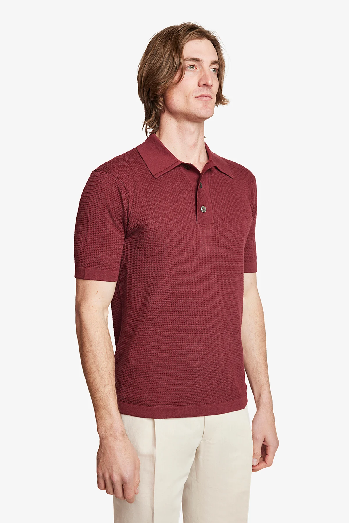 Evan Polo Shirt - Burgundy - Image 5